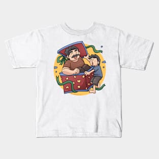 Present Father Dad Cartoon Kids T-Shirt